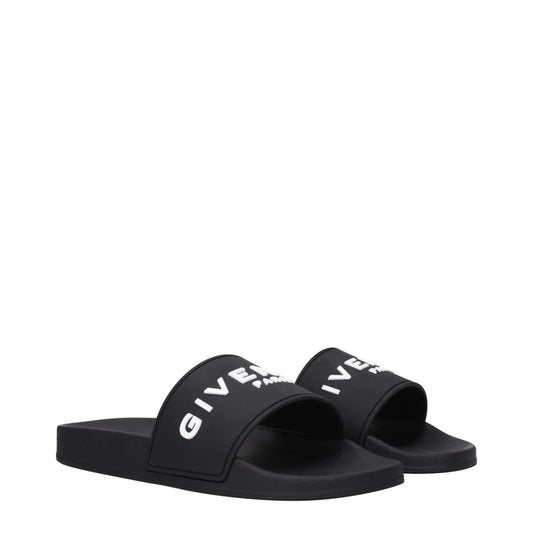 Givenchy Sandals & Slippers Men Rubber Black/White