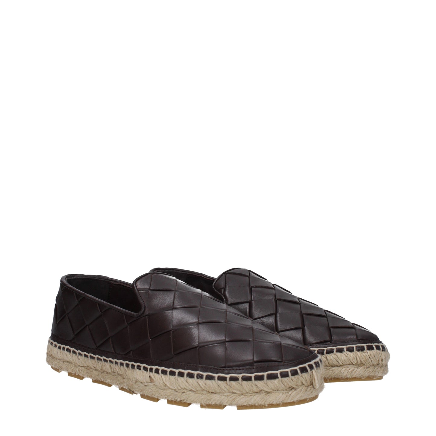 Bottega Veneta Women's Espadrilles Leather Chocolate