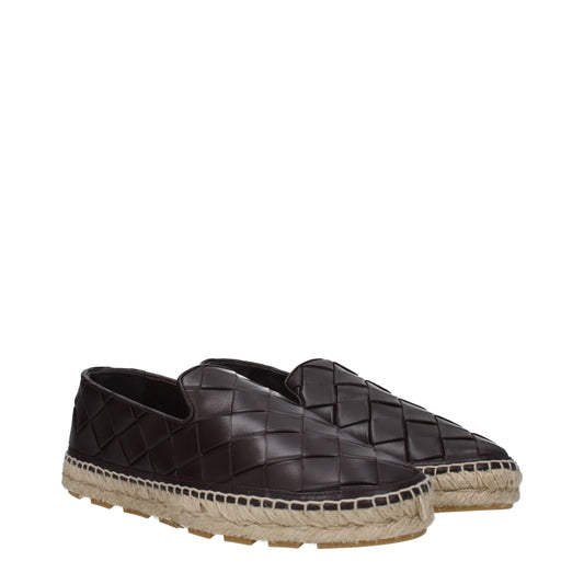 Bottega Veneta Women's Espadrilles Leather Chocolate