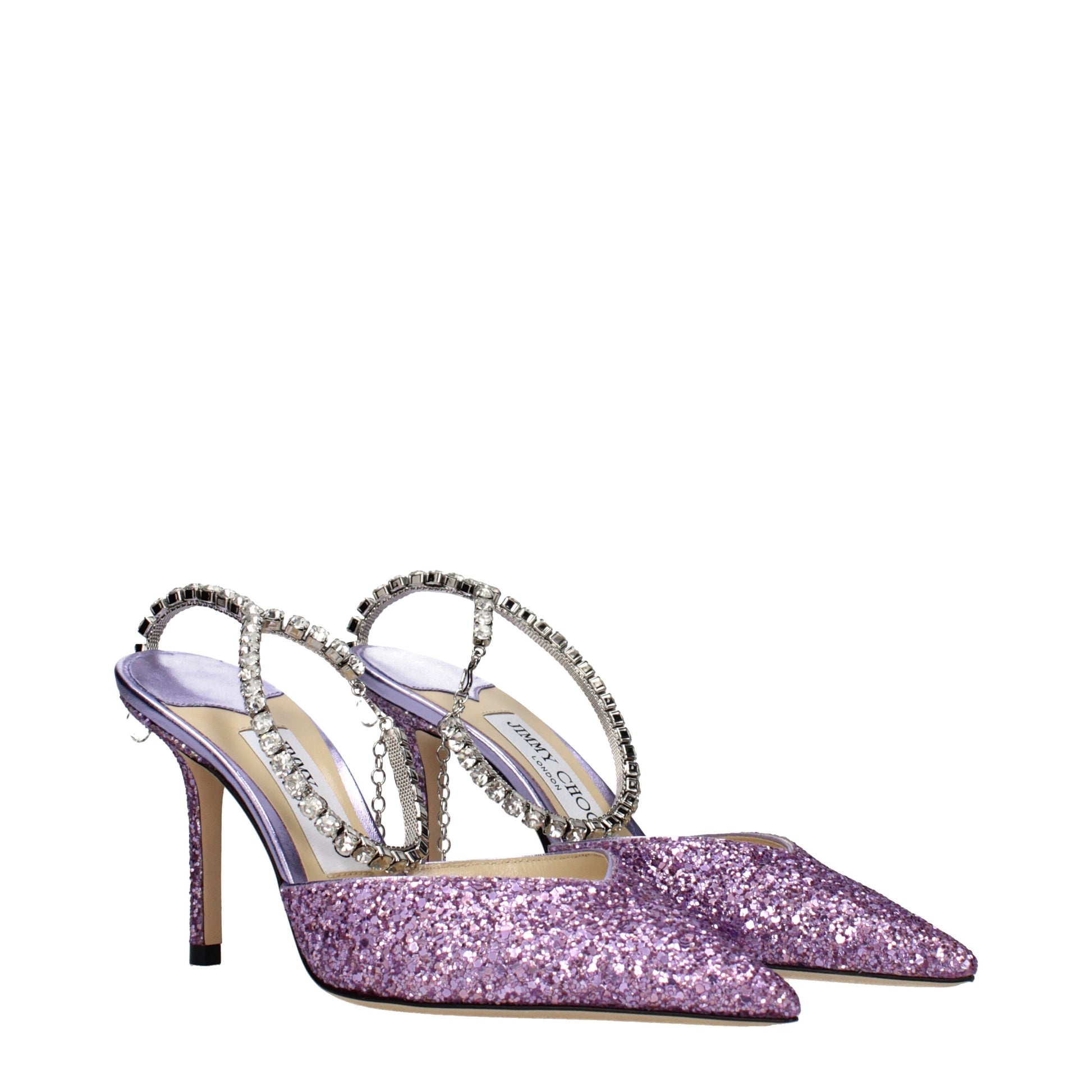 Jimmy Choo Sandals Women Glitter Violet