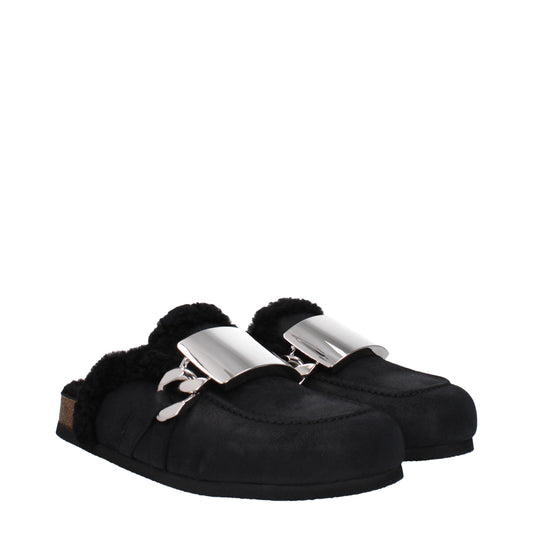 Jw Anderson Sandals & Slippers Men Suede Black