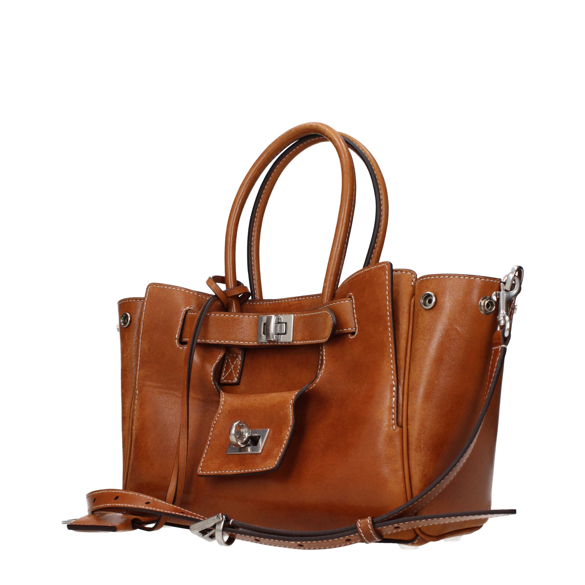 Balenciaga Handbags Women Leather Brown/Tan