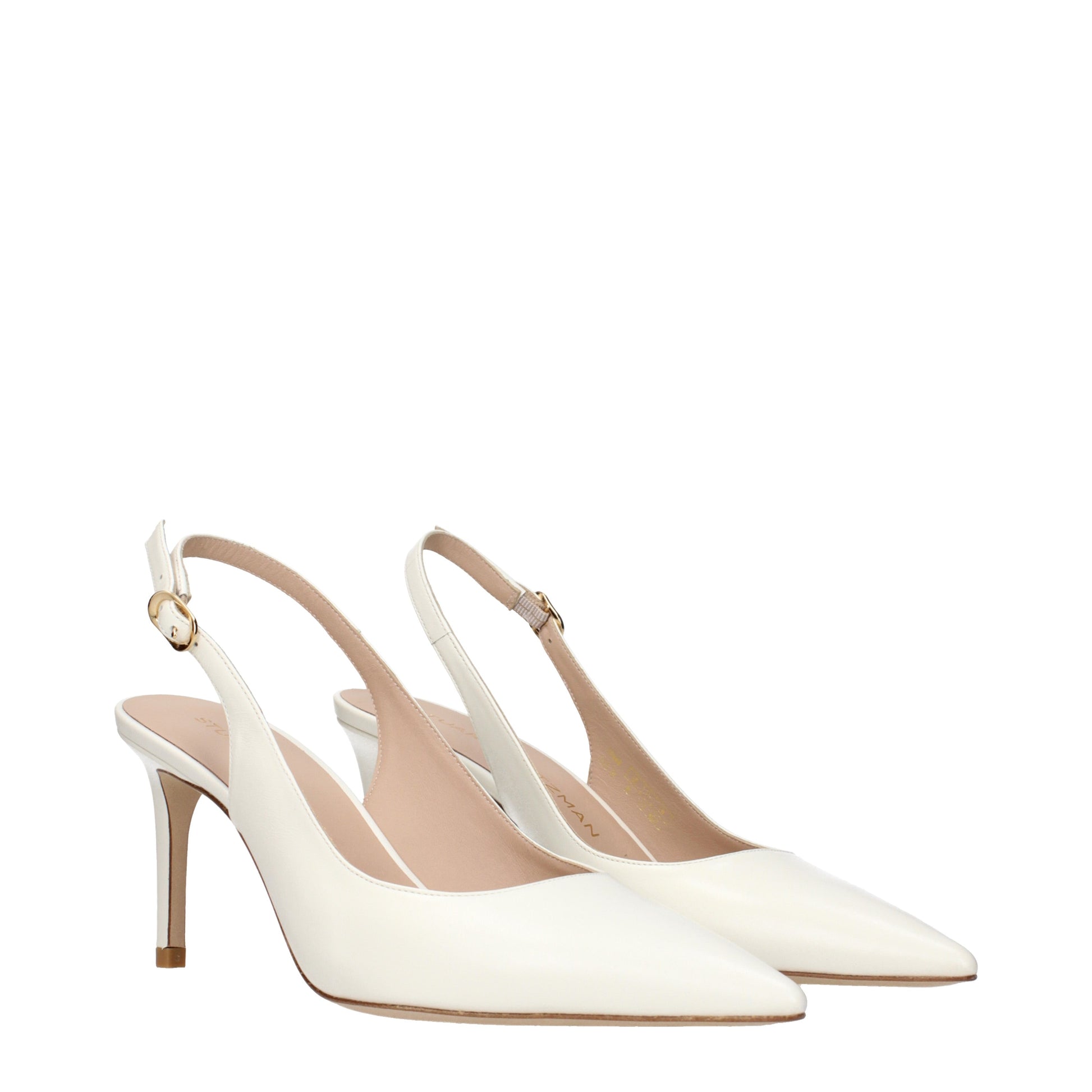 Stuart Weitzman Sandals Women Leather Beige/Cream