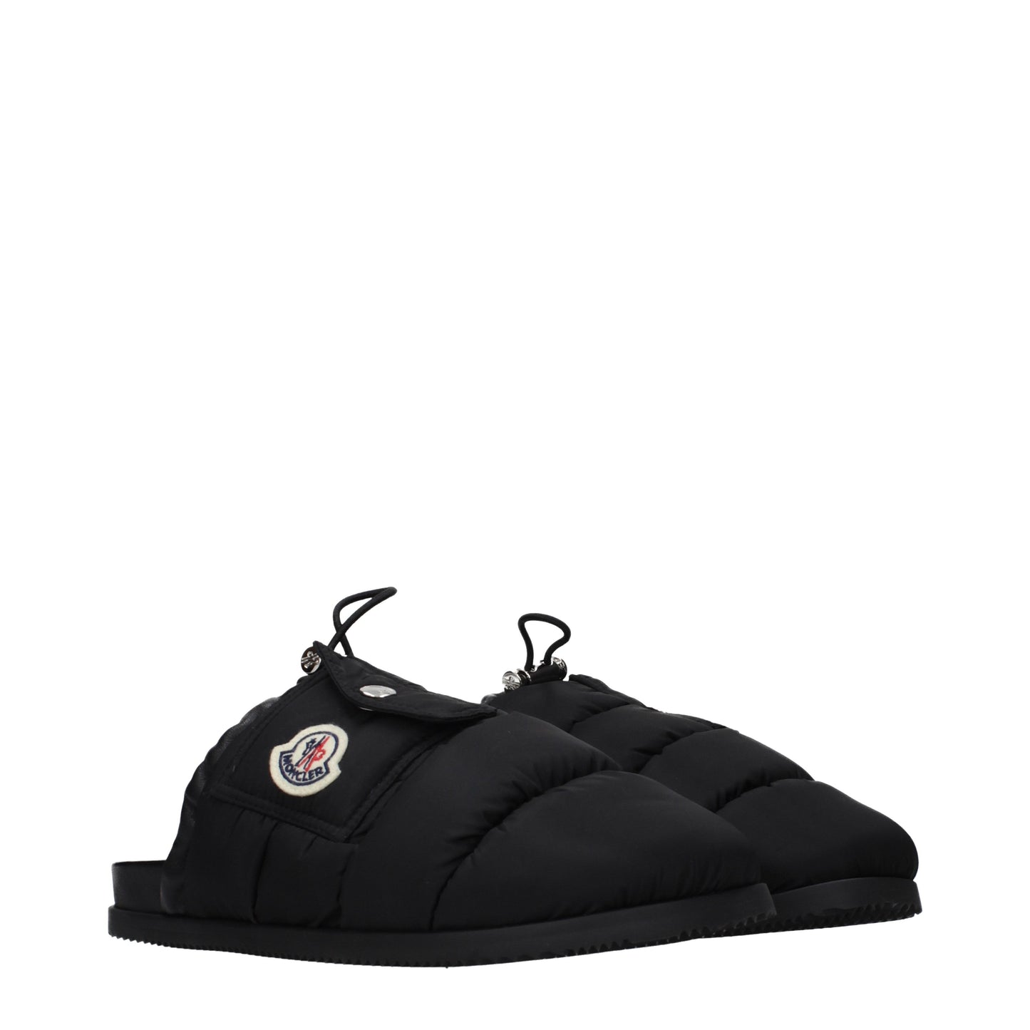 Moncler Slippers and Clogs Women Fabric  Black