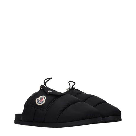 Moncler Slippers and Clogs Women Fabric  Black