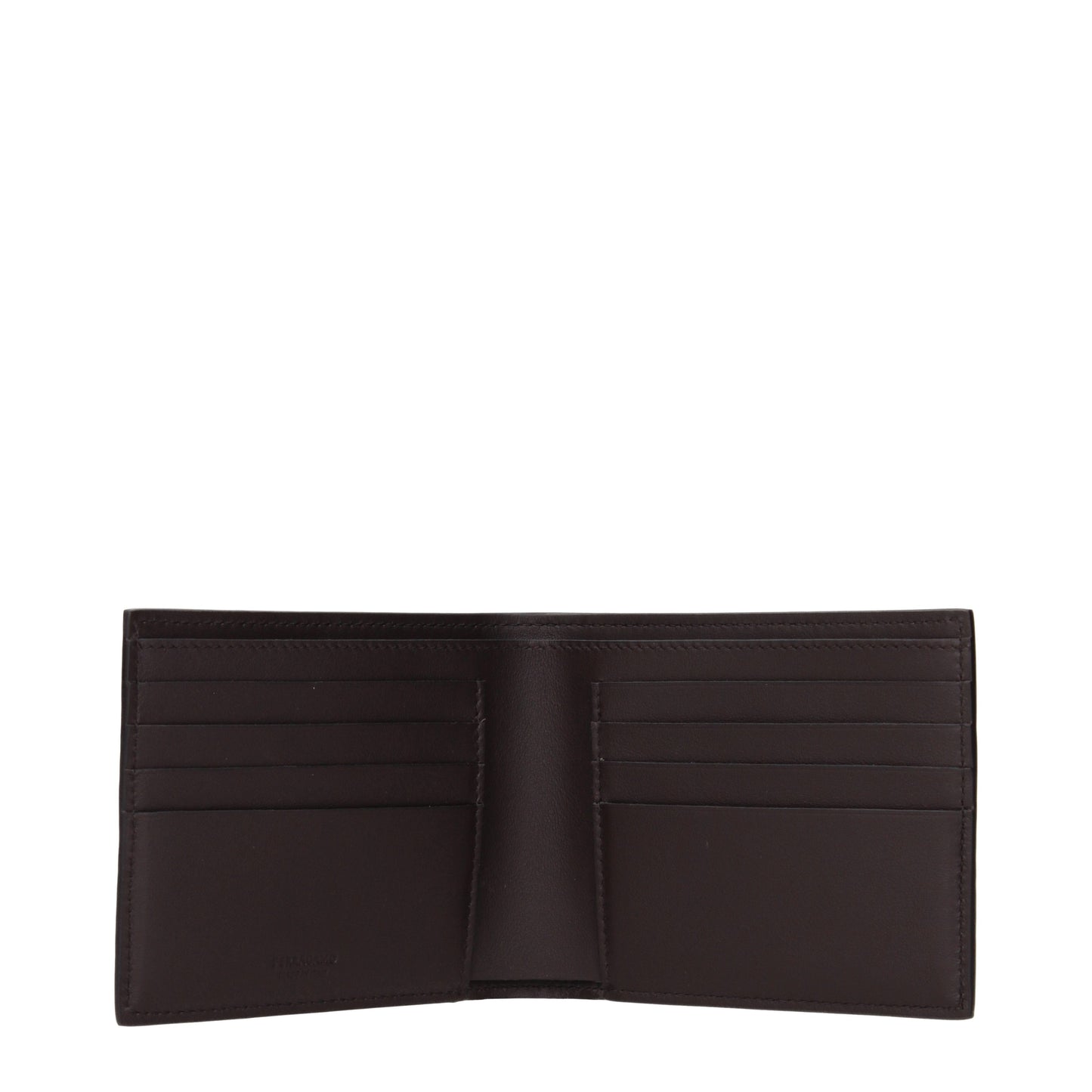 Salvatore Ferragamo Wallets Men Leather Brown/Dark Brown