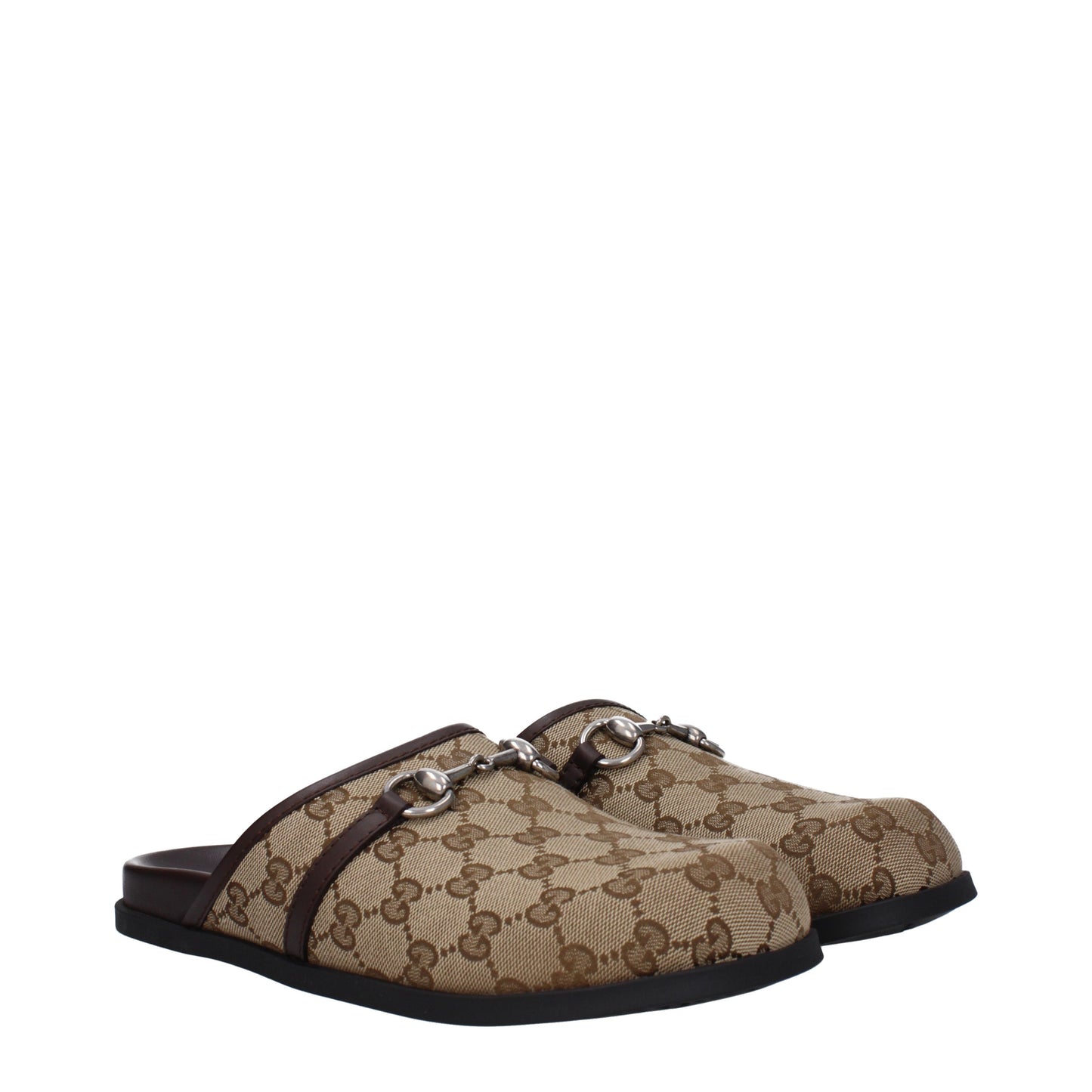 Gucci Sandals & Slippers Men Fabric  Beige/Ebony