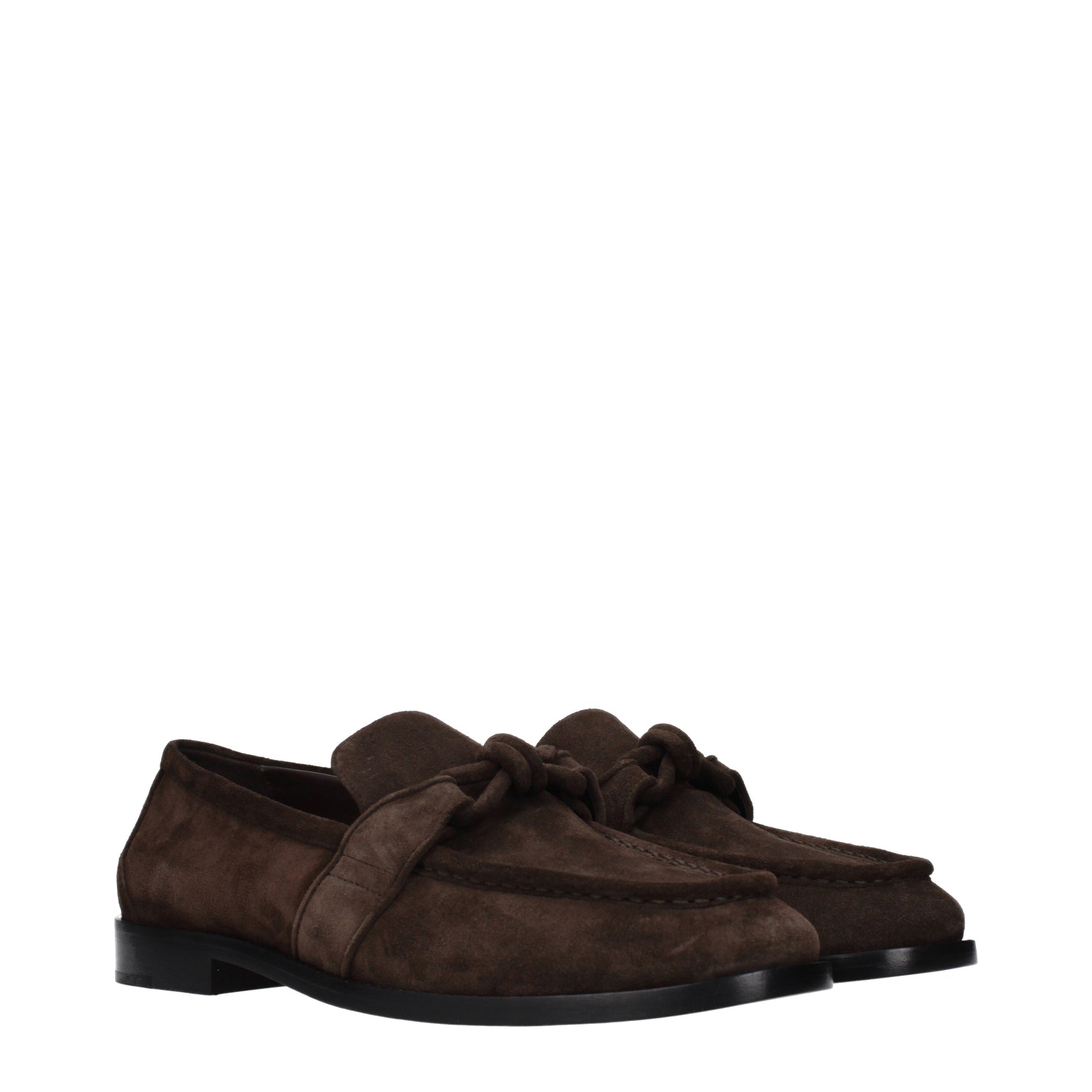 Bottega Veneta Loafers Men Suede Brown/Dark Chocolate