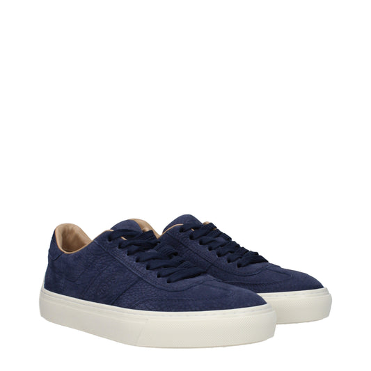 Tod's Men's Sneakers in Suede Blue/Blu Galaxy