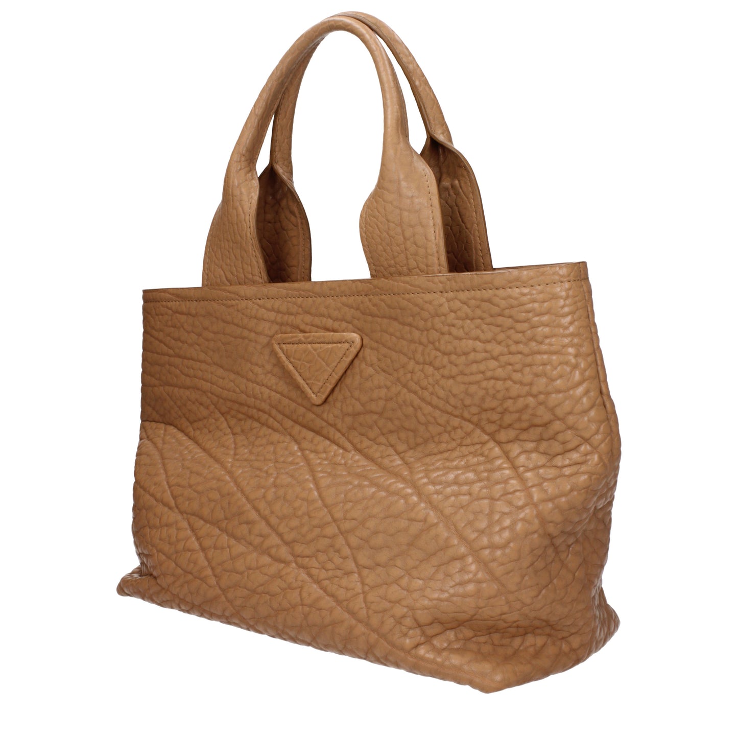 Prada Handbags Women Leather Brown/Natural