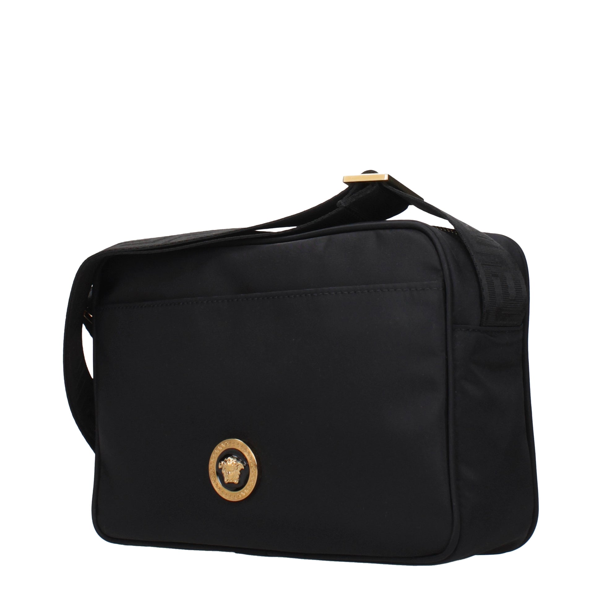 Versace Crossbody Bags Men Fabric  Black