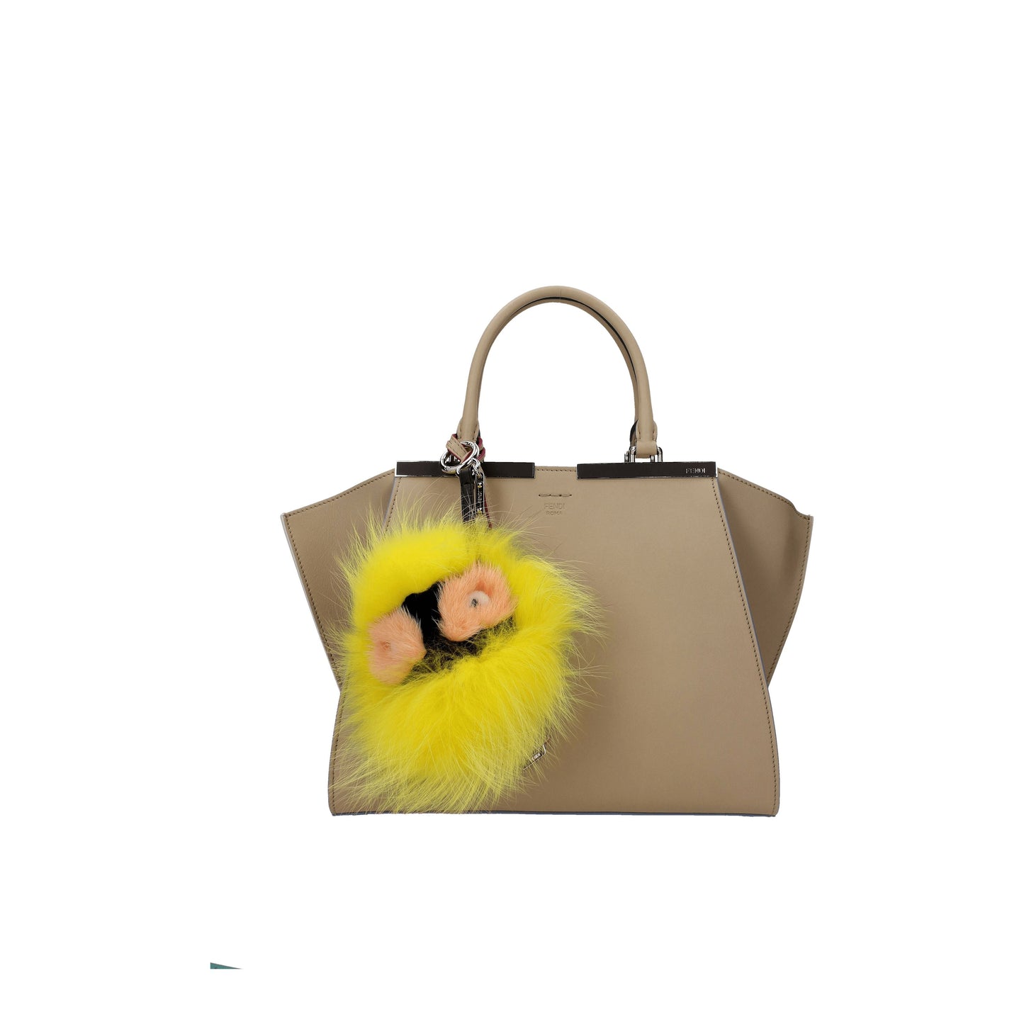 Fendi Keychain Women Fur  Yellow