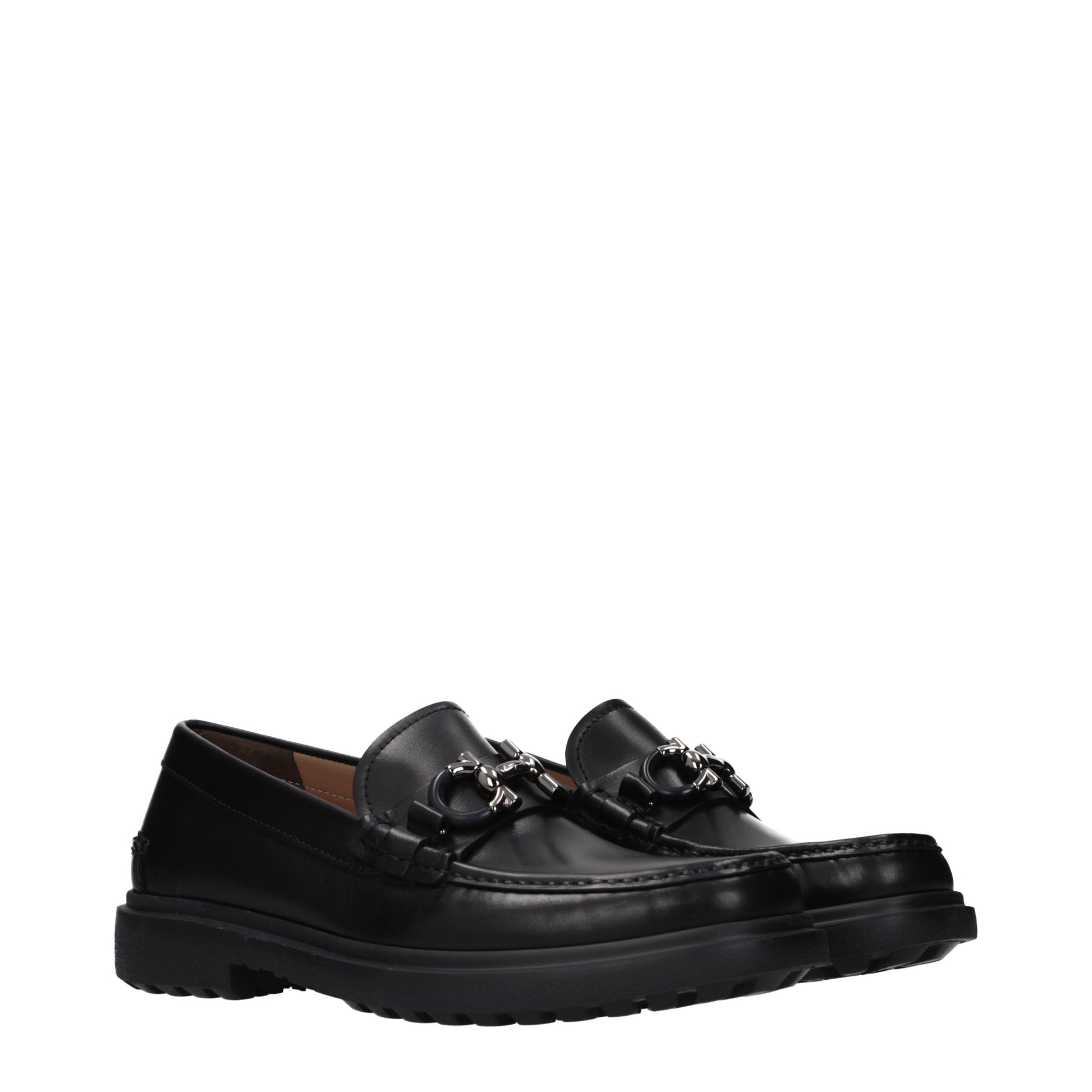 Salvatore Ferragamo Loafers Men Leather Black