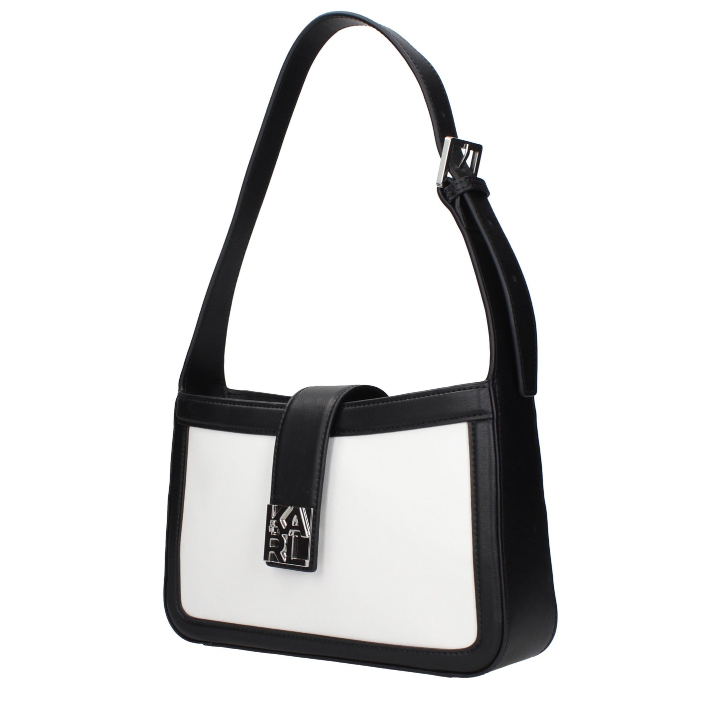 Karl Lagerfeld Shoulder Bags Women Leather White/Black