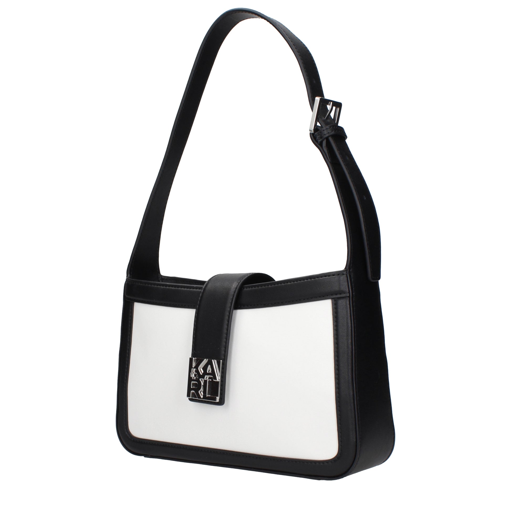 Karl Lagerfeld Shoulder Bags Women Leather White/Black