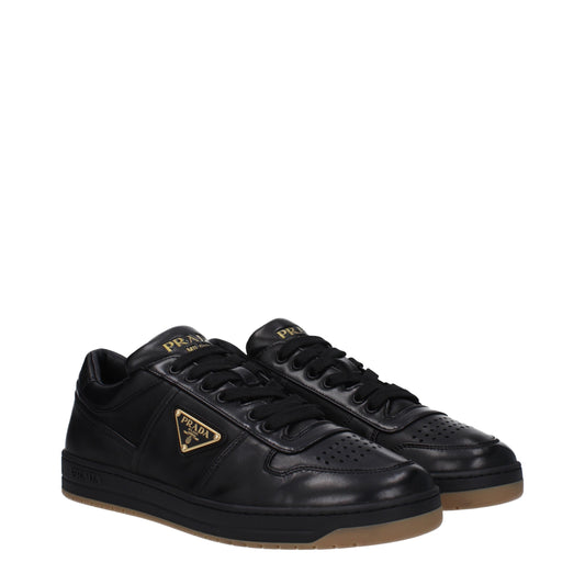 Prada Men's Sneakers in Leather Black