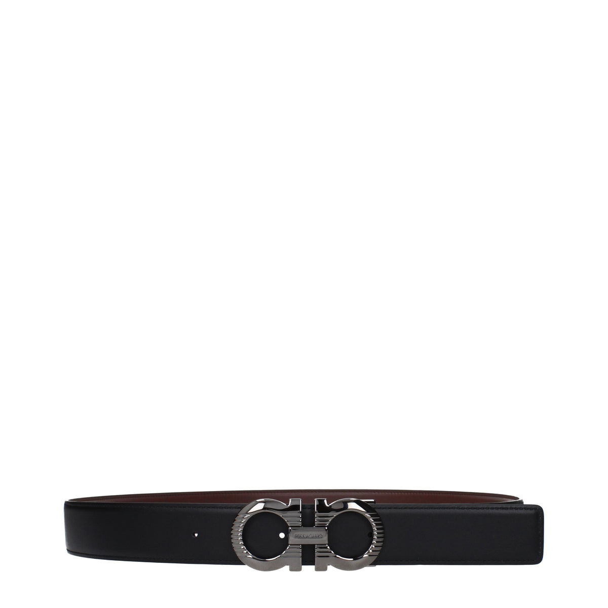 Salvatore Ferragamo Belts Men Leather Brown/Black