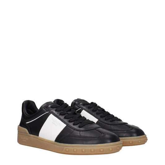 Valentino Garavani Men's Sneakers in Leather Black/Off White