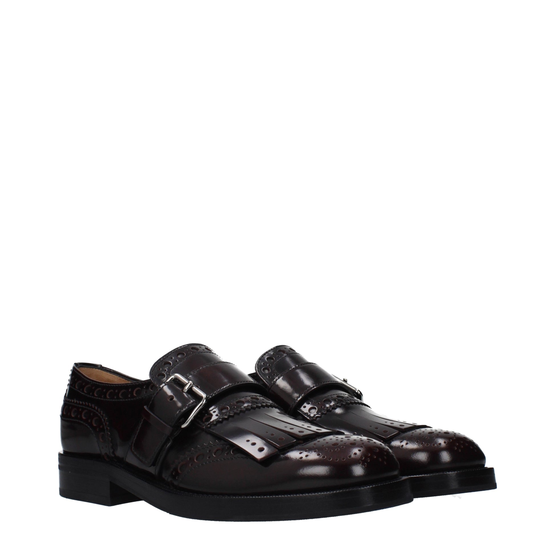 Church's Loafers Women Leather Red/Burgundy