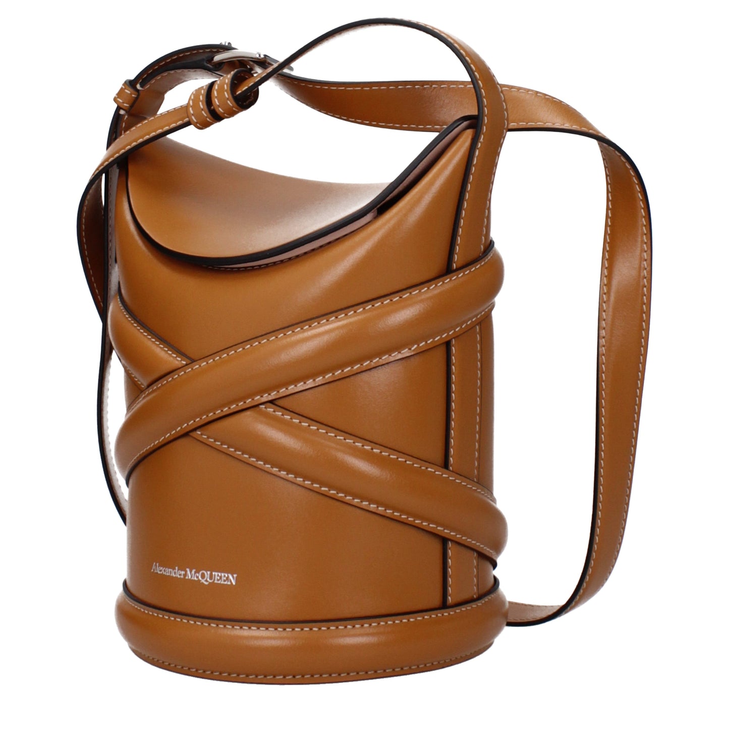 Alexander McQueen Crossbody Bags Women Leather Brown