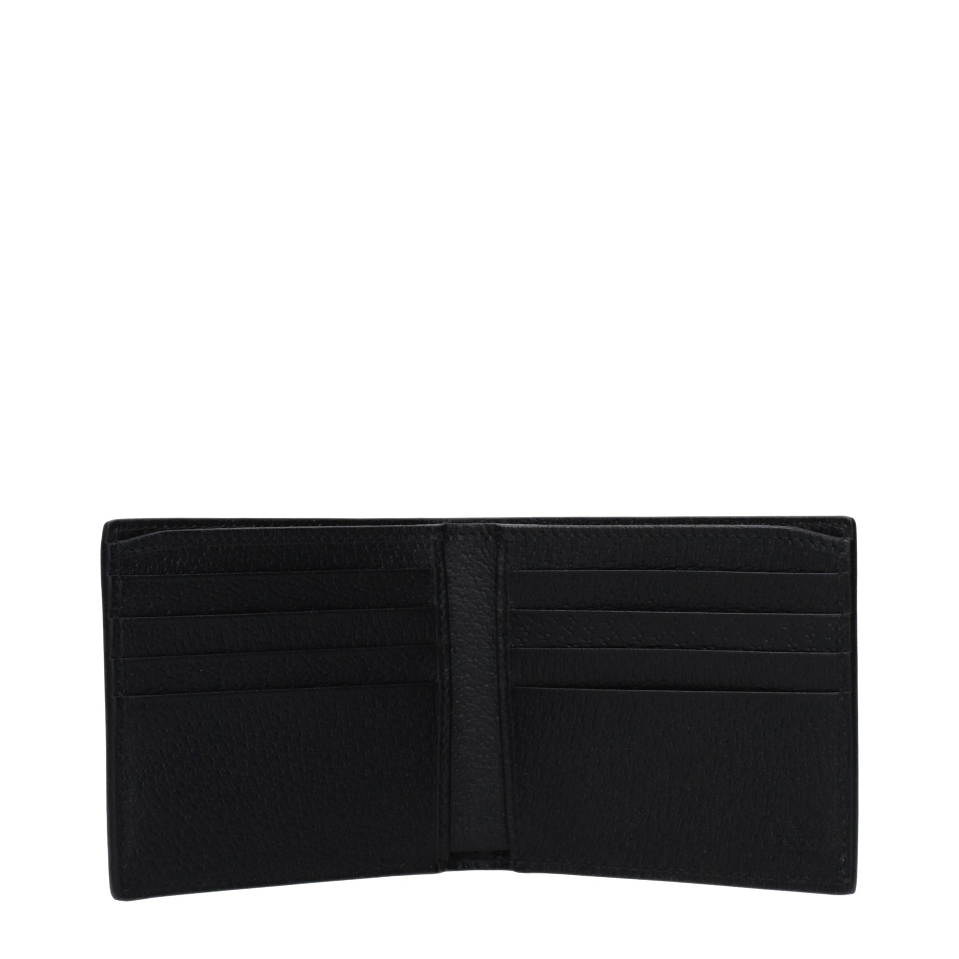 Gucci Wallets Men Leather Black