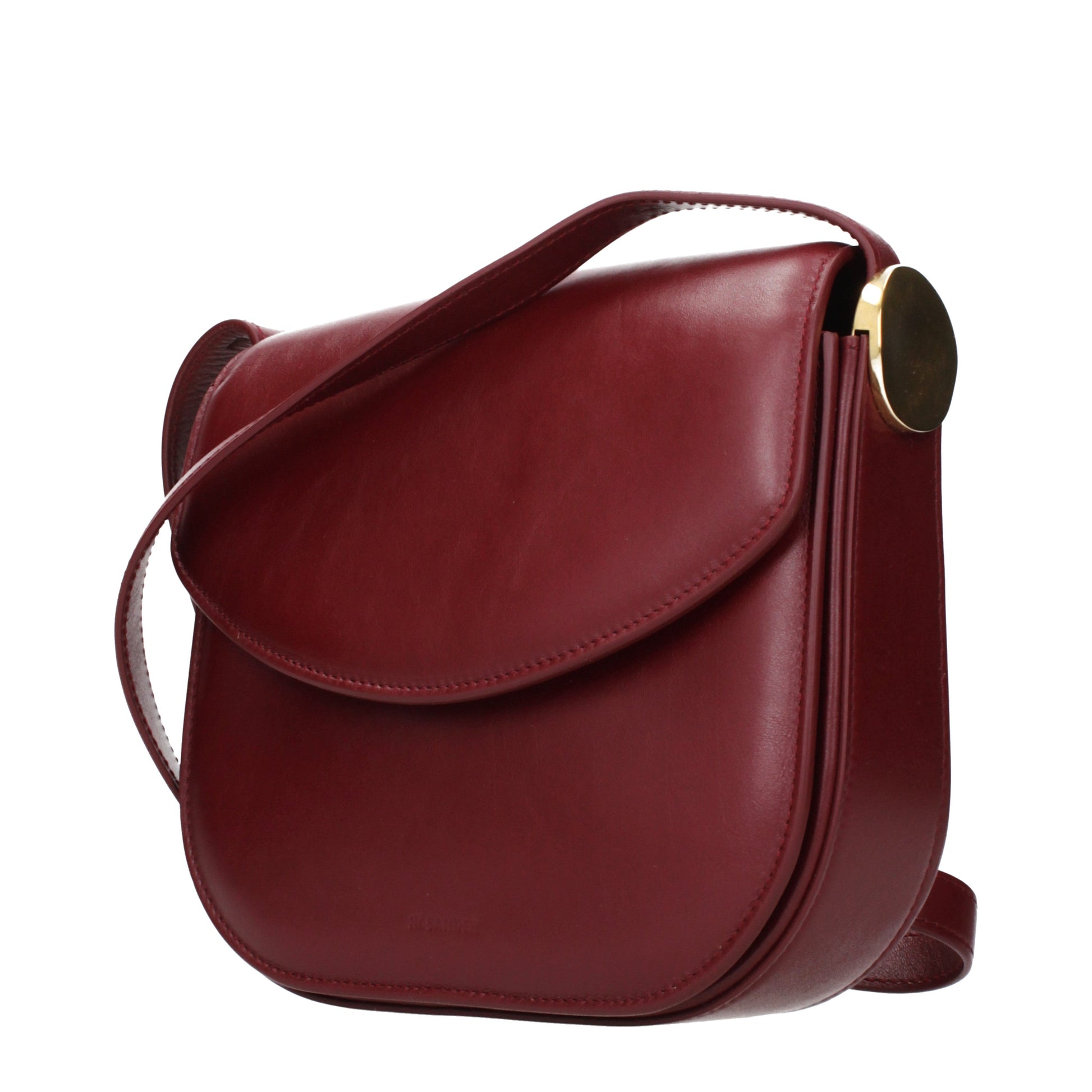 Jil Sander Crossbody Bags Women Leather Red/Bordeaux