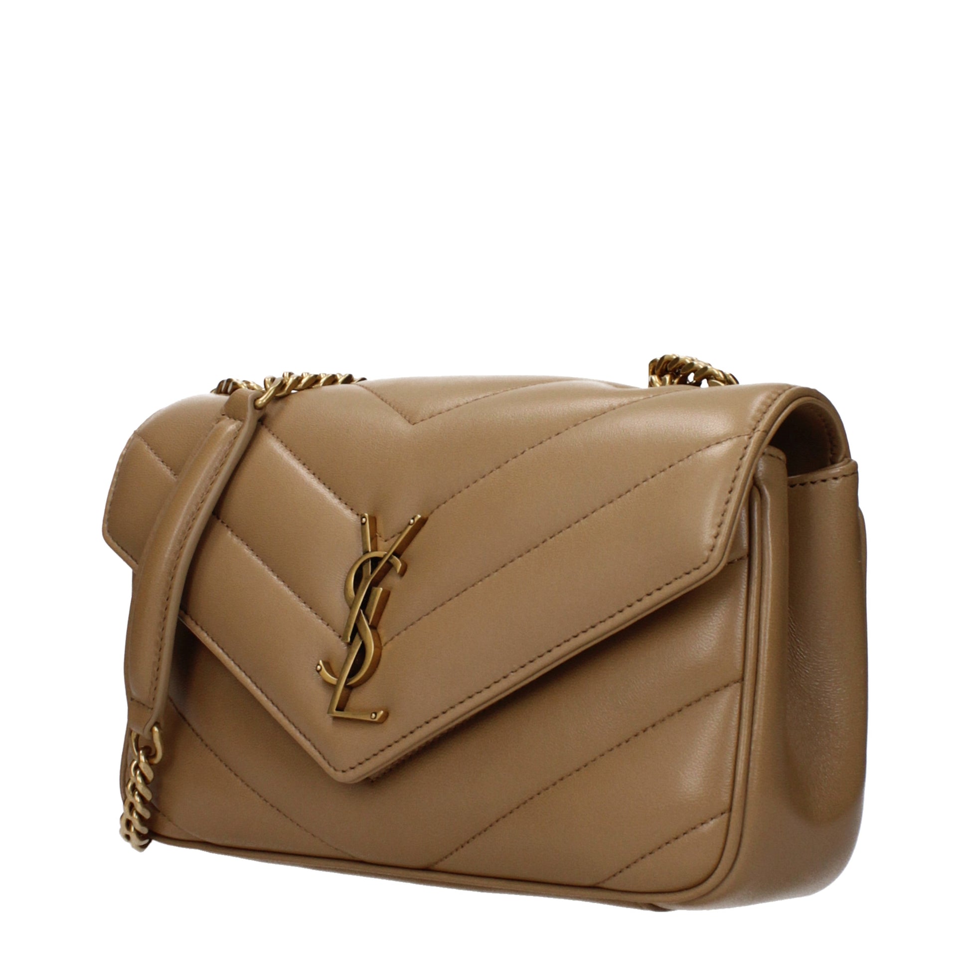 Saint Laurent Women's Shoulder Bags Leather Tan