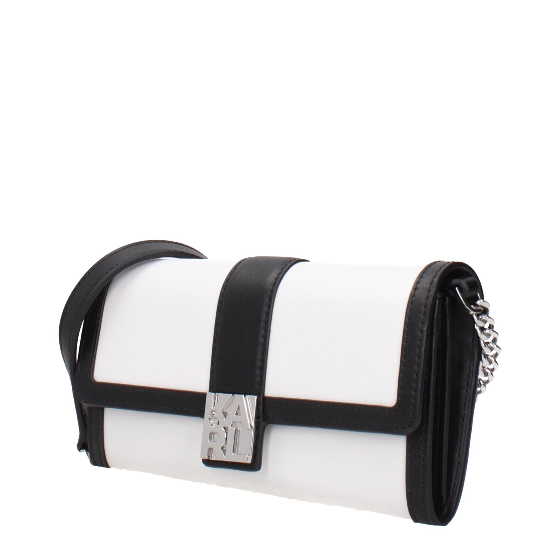 Karl Lagerfeld Clutches Women Leather White/Black