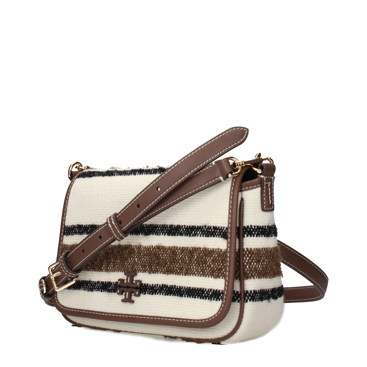 Tory Burch Crossbody Bags Women Fabric  Beige/Brown