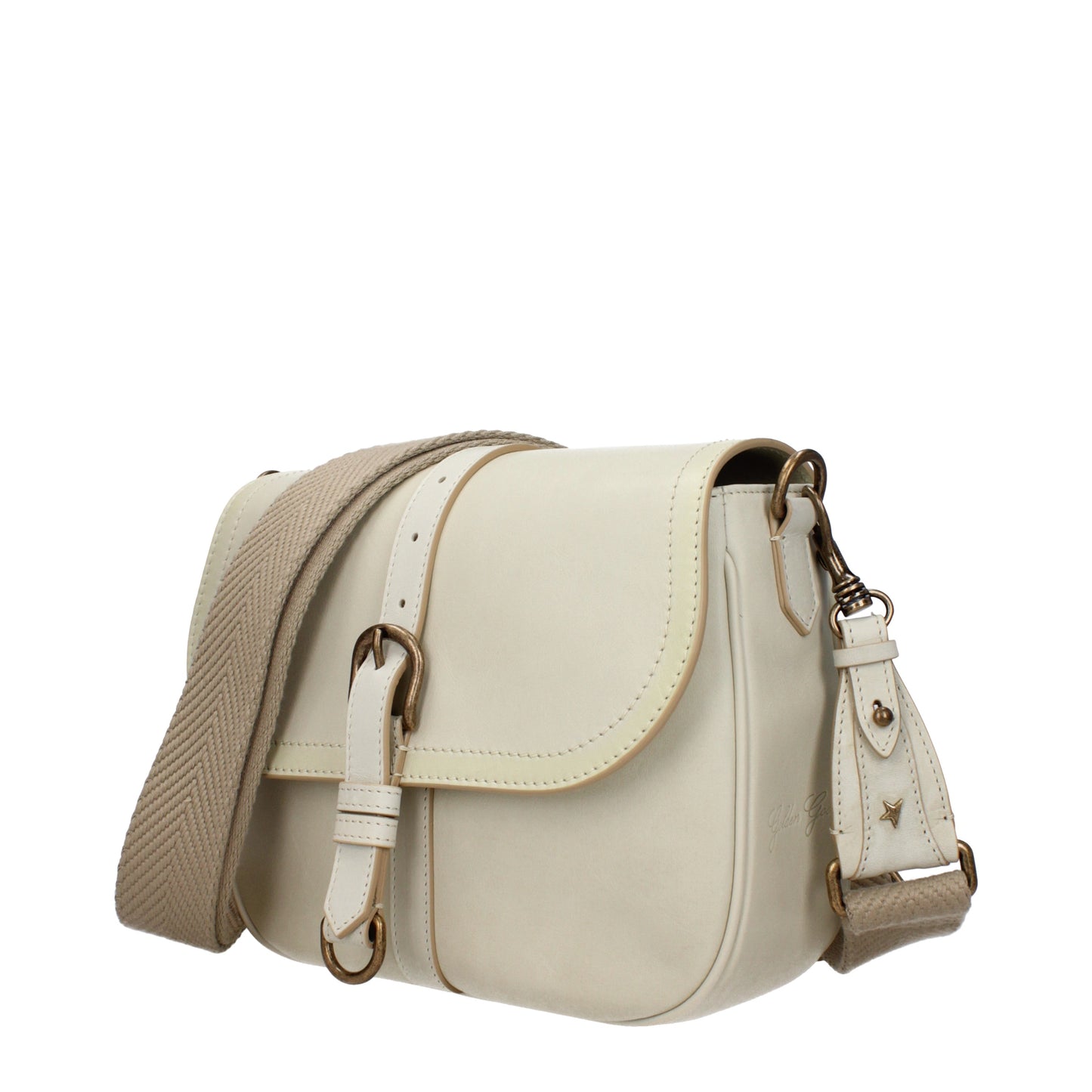 Golden Goose Crossbody Bags Women Leather Beige/Porcelain