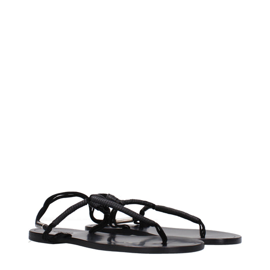 Isabel Marant Flip Flops Women Leather Black
