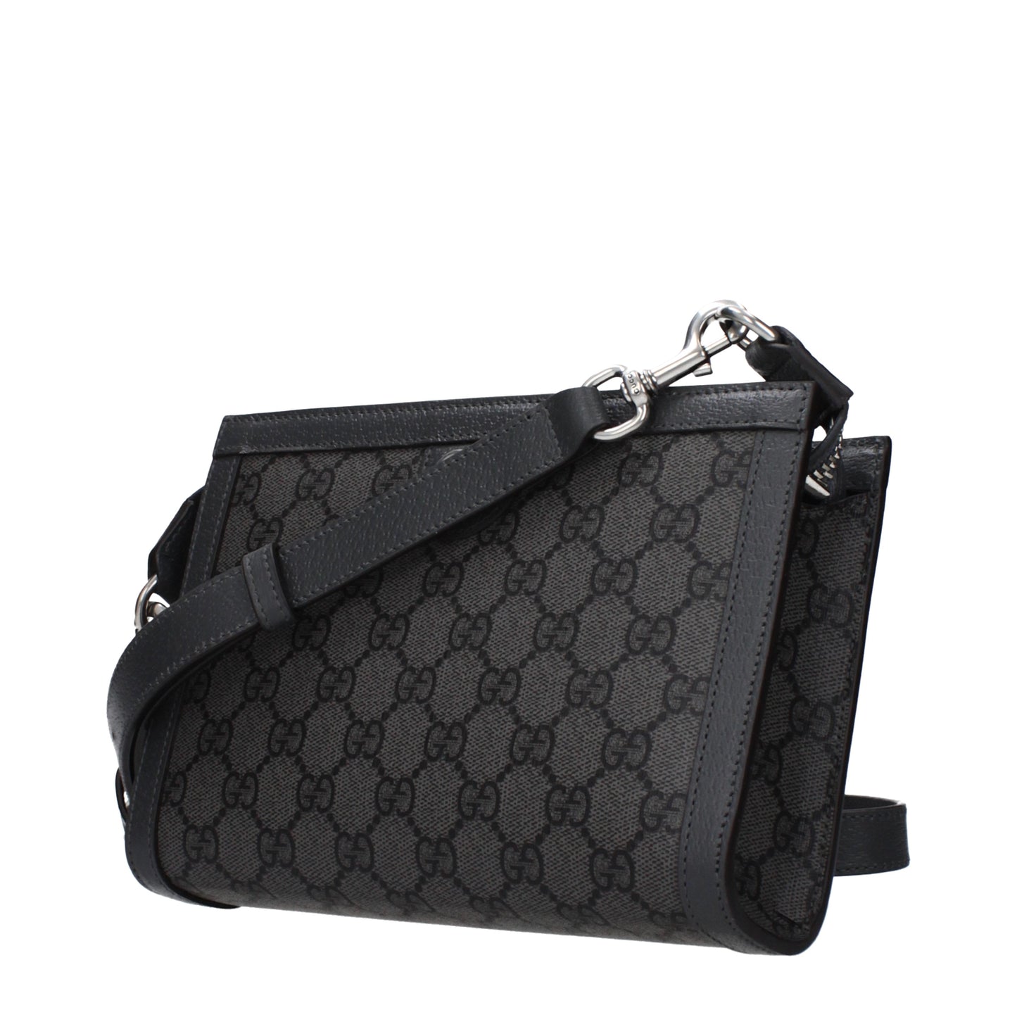 Gucci Crossbody Bags Men Fabric  Gray