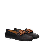 Tod's Loafers Women Leather Black/Brown