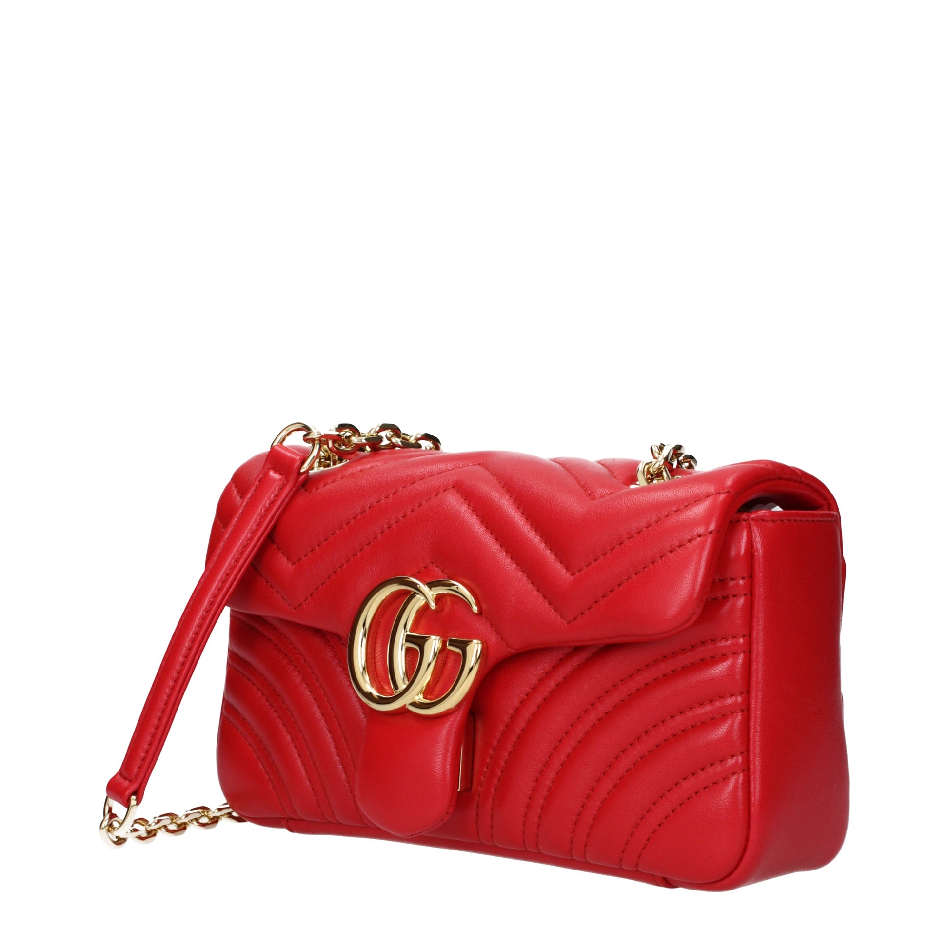 Gucci Shoulder Bags Women Leather Red/Bright Red