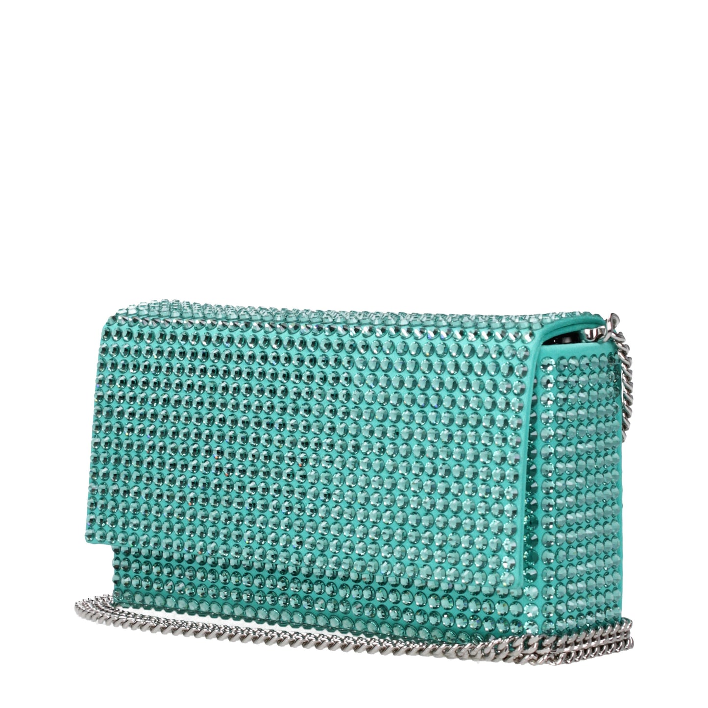 Amina Muaddi Clutches Women Satin Green