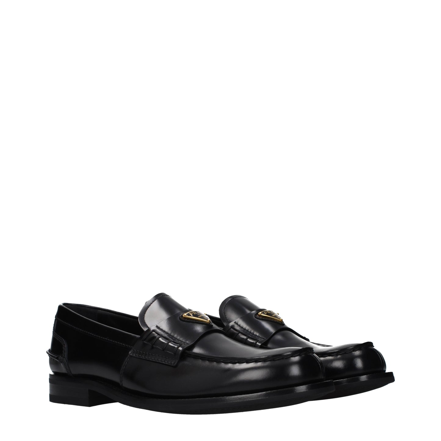Prada Loafers Men Leather Black