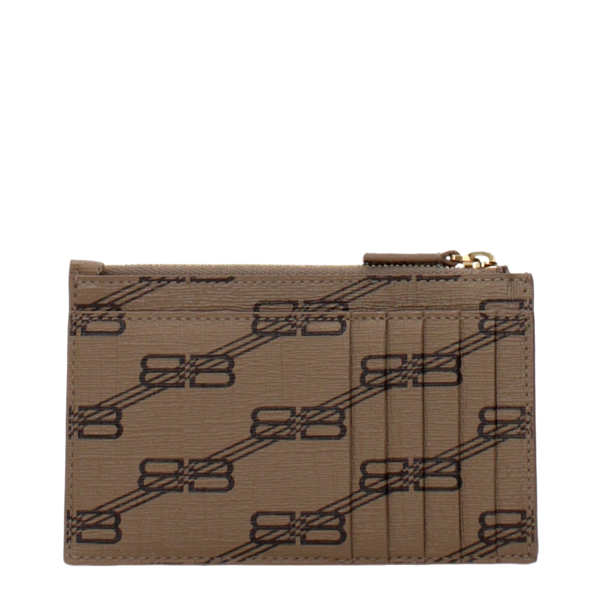 Balenciaga Coin Purses Men Leather Brown/Mud