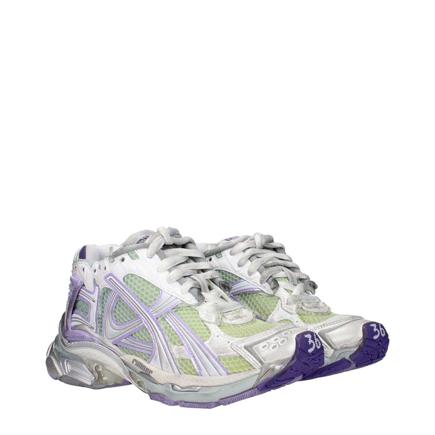 Balenciaga Sneakers Women Fabric  Gray/Lilac