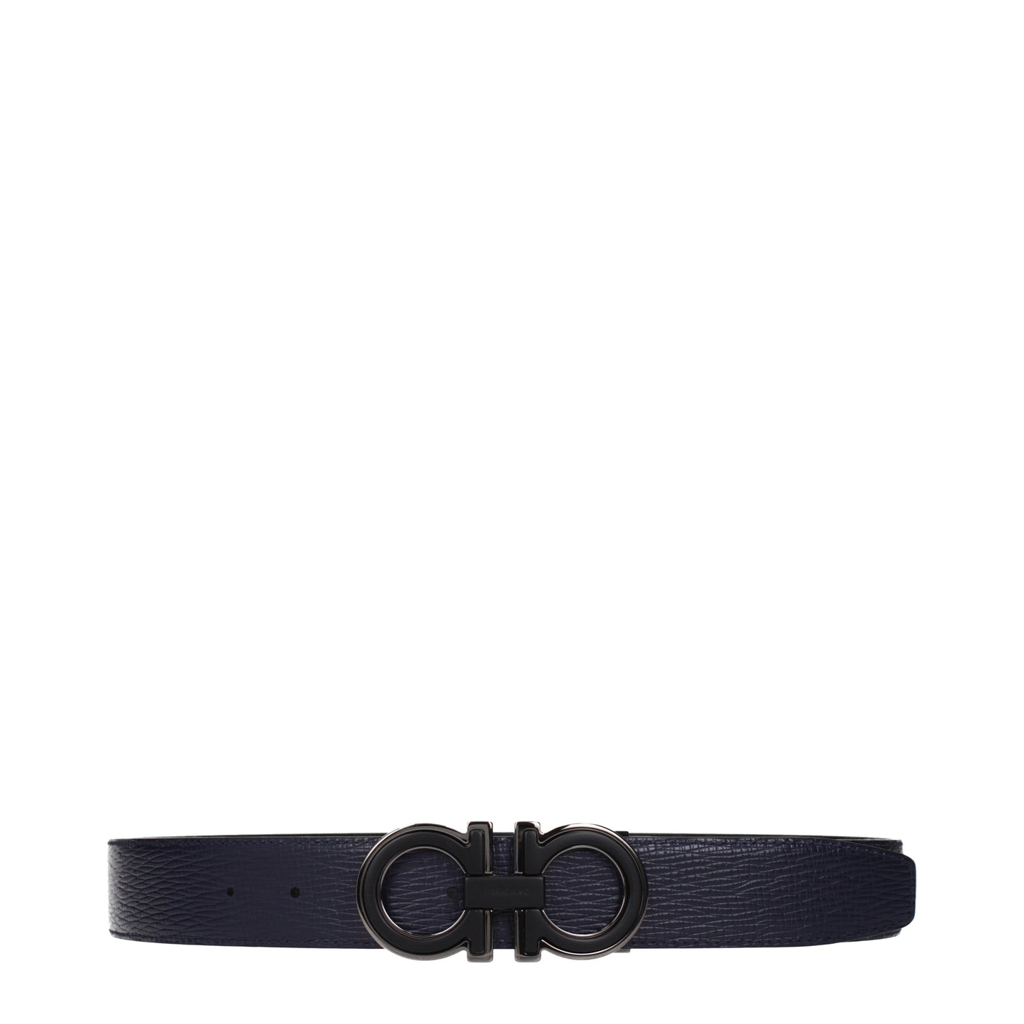 Salvatore Ferragamo Belts Men Leather Black/Midnight Blue