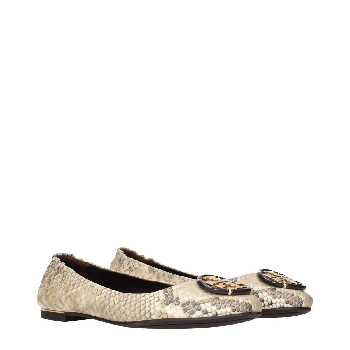 Tory Burch Ballet Flats Women Leather Beige/Desert
