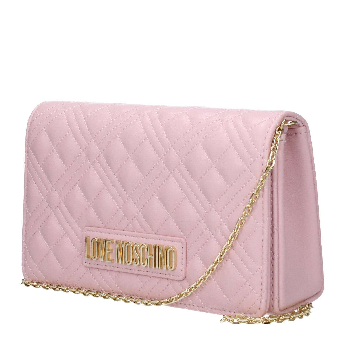 Love Moschino Clutches Women Polyurethane Pink/Powder Pink