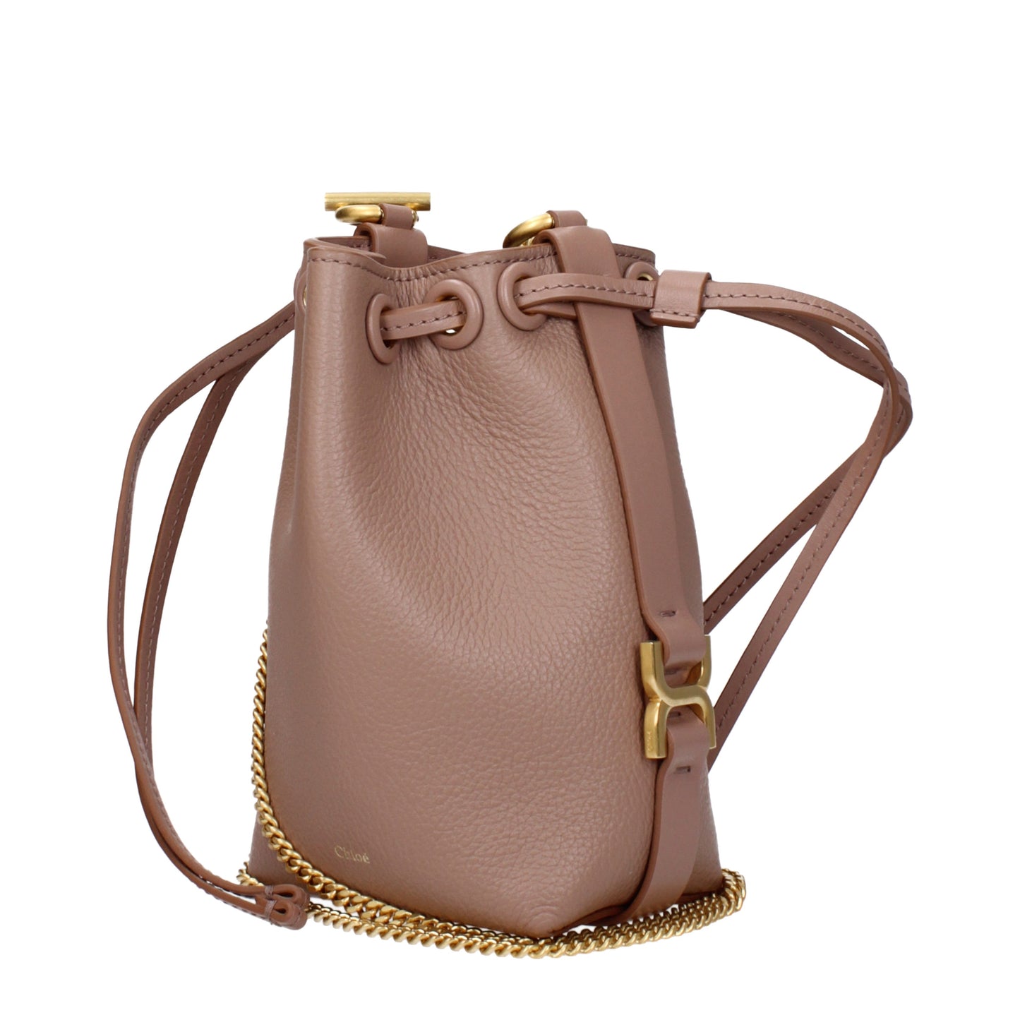 Chloé Crossbody Bags Women Leather Pink/Wood