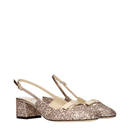 Jimmy Choo Sandals Women Glitter Pink/Ballet Flats