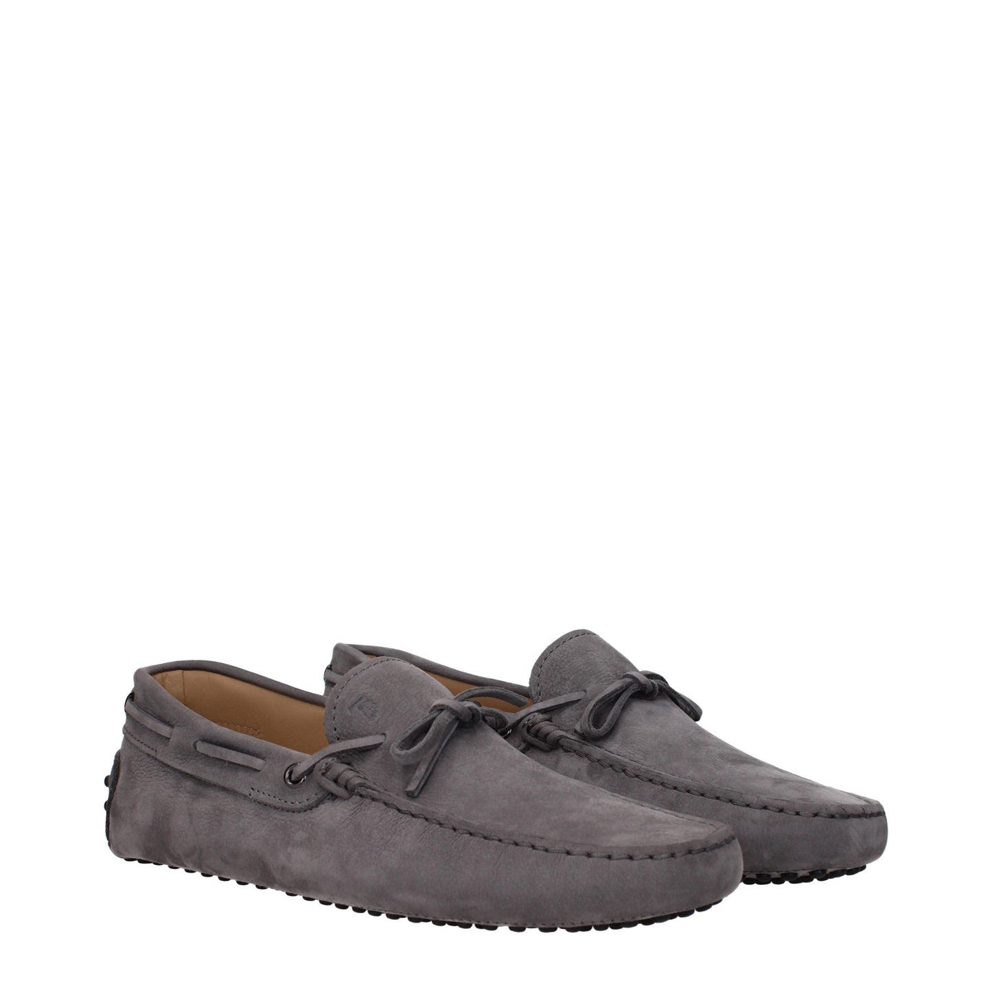 Tod's Men's Loafers in Suede Gray/Stone