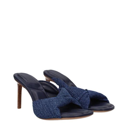 Jacquemus Women's Sandals in Fabric  Blue/Jeans