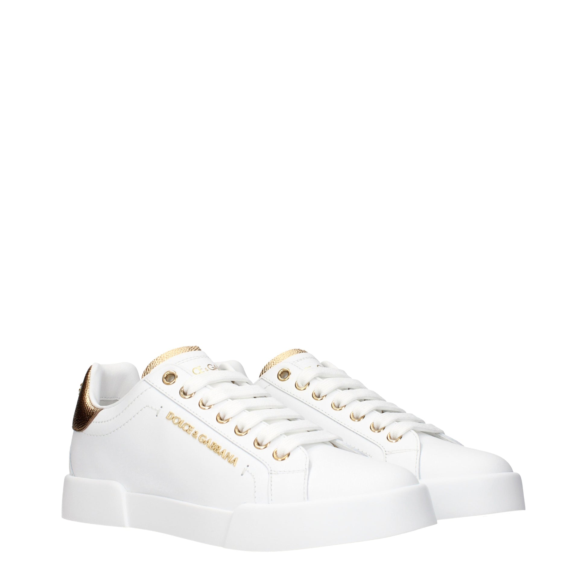 Dolce&Gabbana Sneakers Women Leather White/Gold