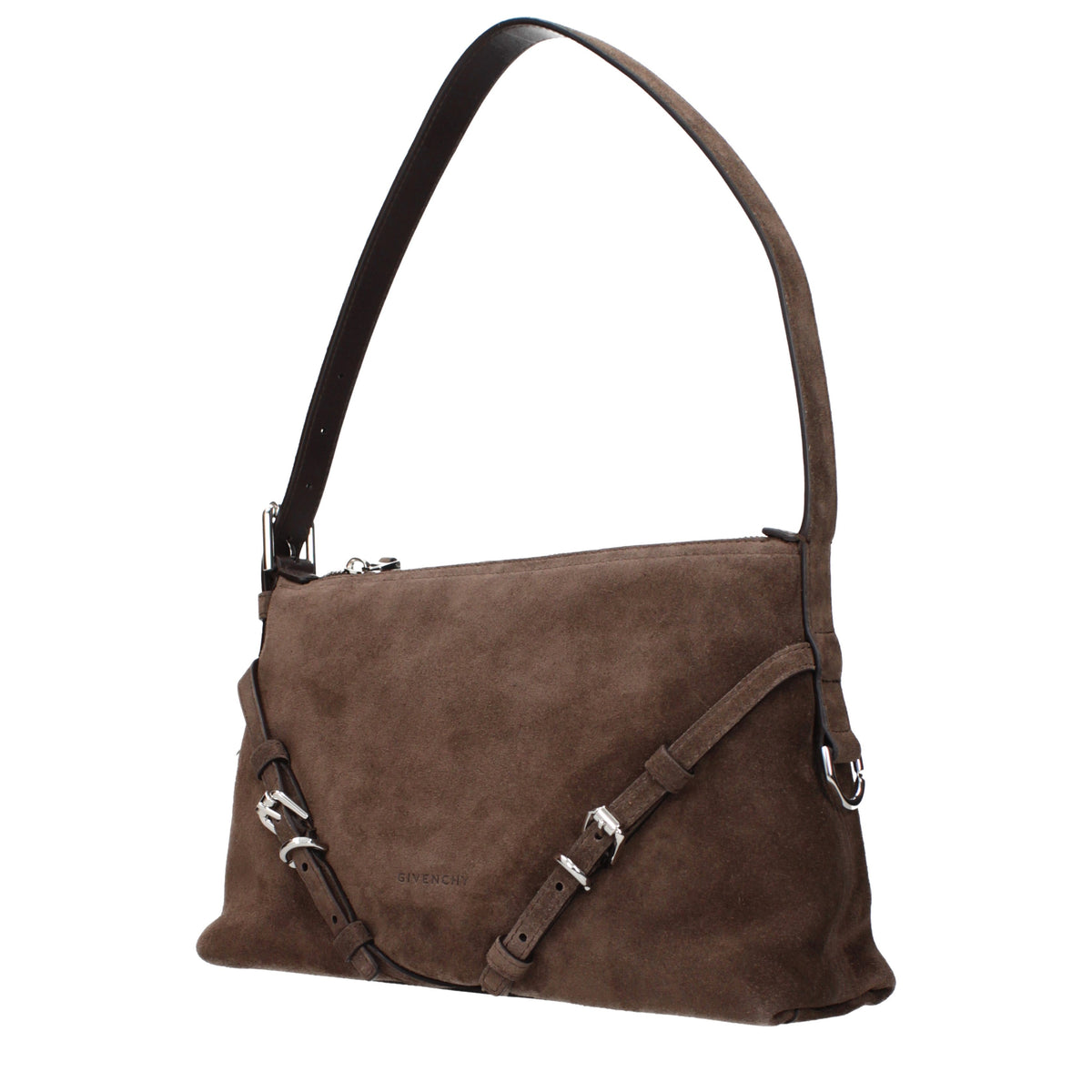 Givenchy Shoulder Bags Women Suede Brown/Ebony