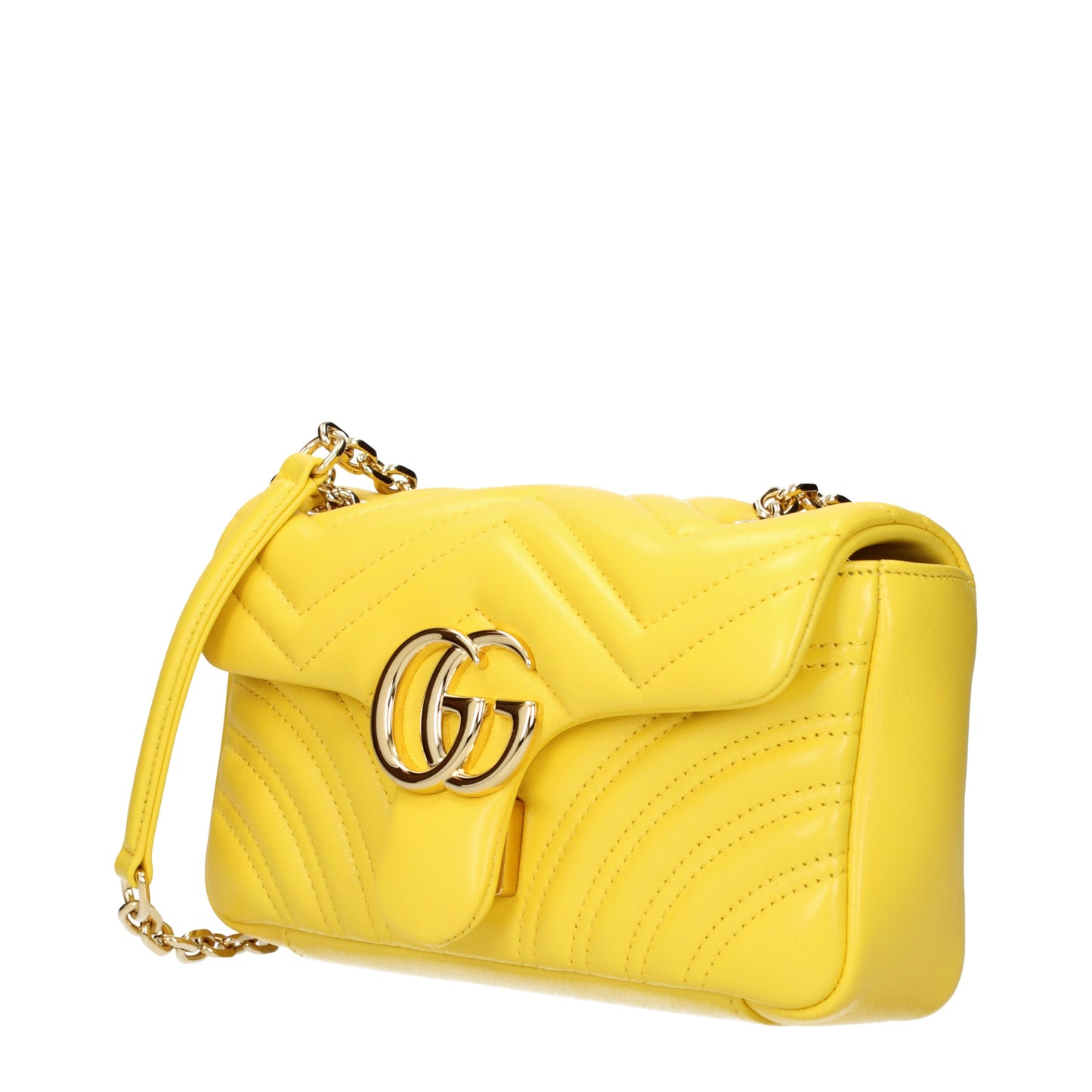 Gucci Shoulder Bags Women Leather Yellow
