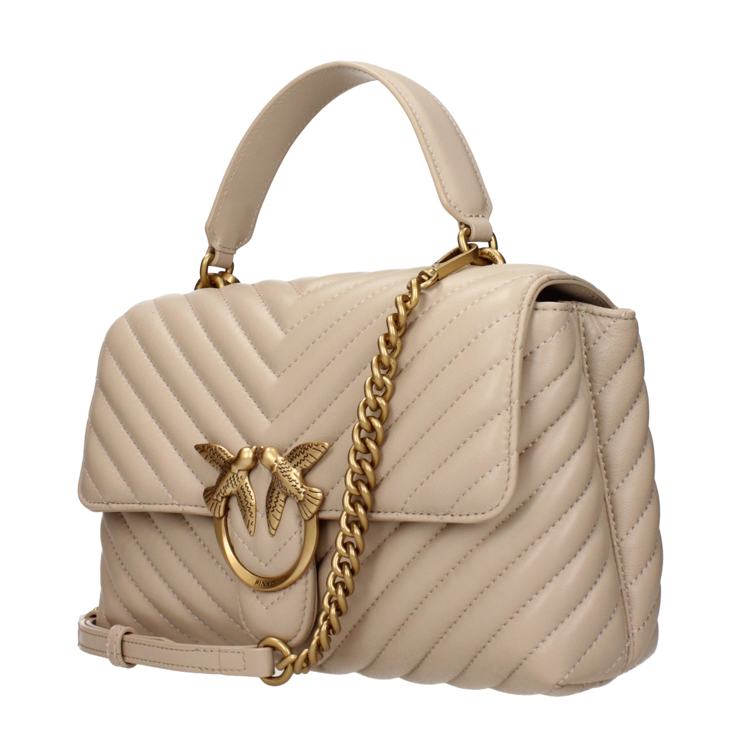 Pinko Handbags Women Leather Beige