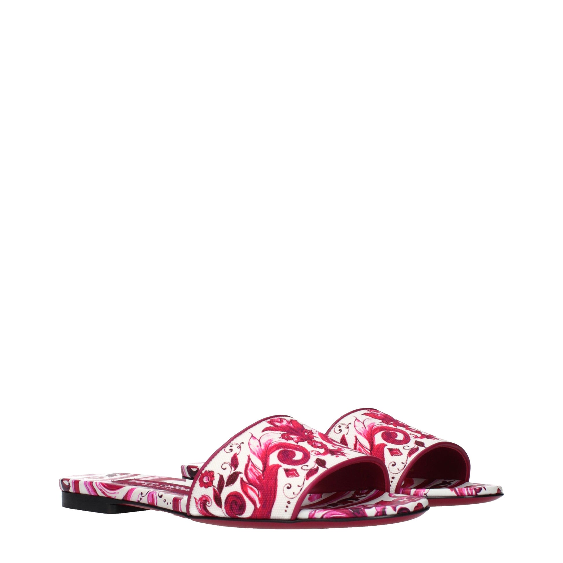 Dolce&Gabbana Women's Slippers and Clogs Fabric Fuchsia